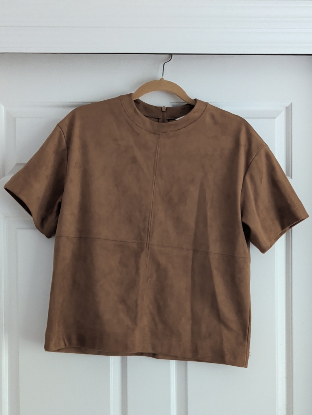 H&M Faux Suede Short-Sleeve Shirt